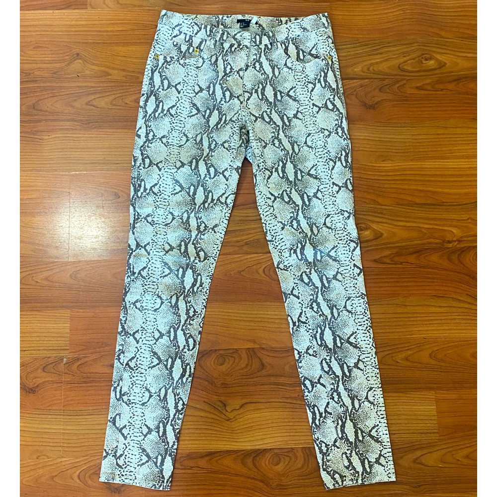 Snakeskin Skinny Jeans